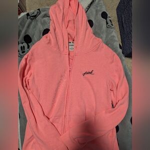 Pink zip-up jacket by PINK size Medium